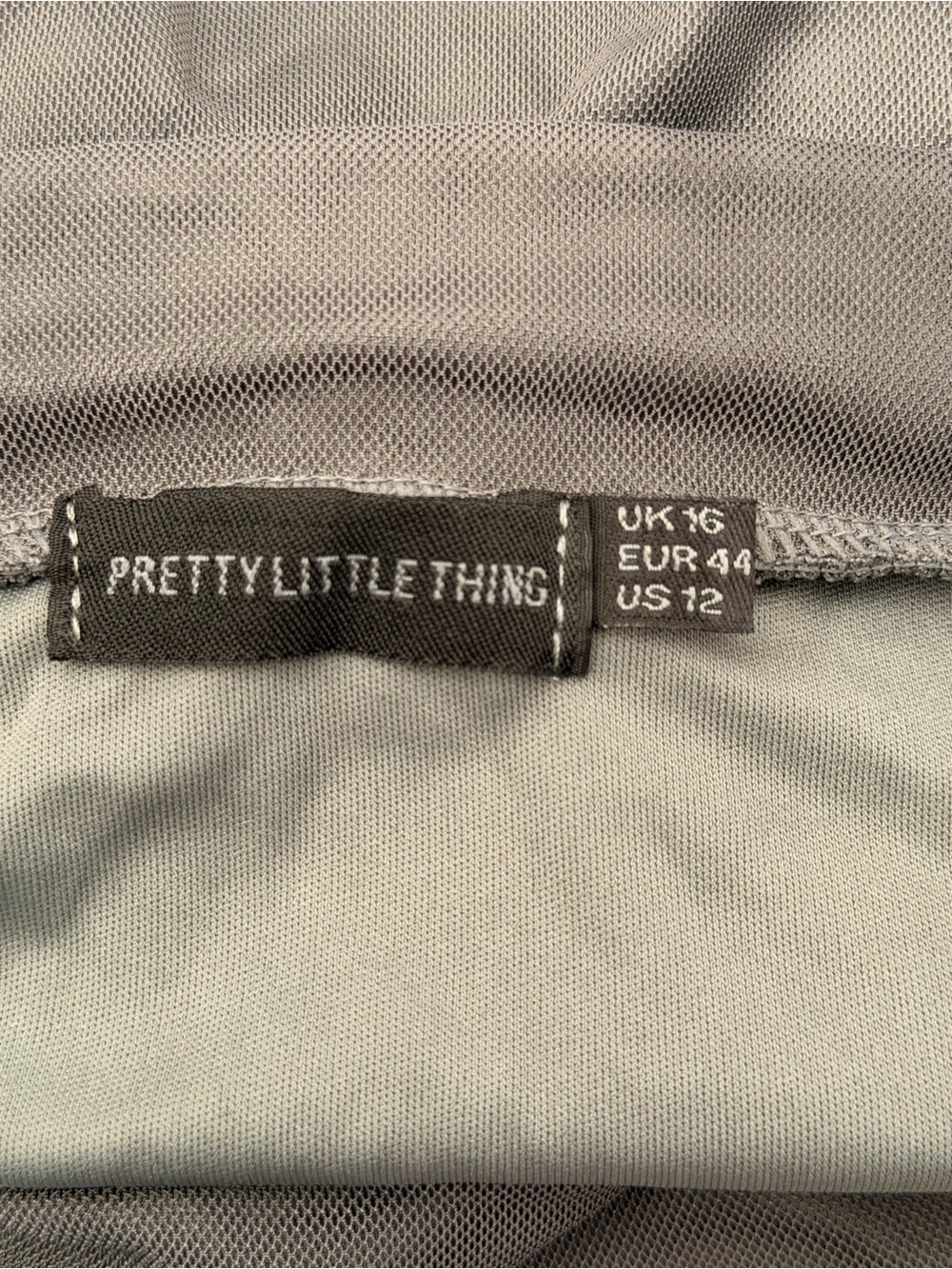PrettyLittleThing Grey Ruched Drawstring Mini Skirt - Picture 4 of 4